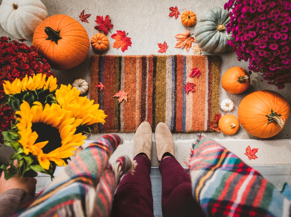 Plush pumpkins and cushions are a great touch to give your home an autumnal feel