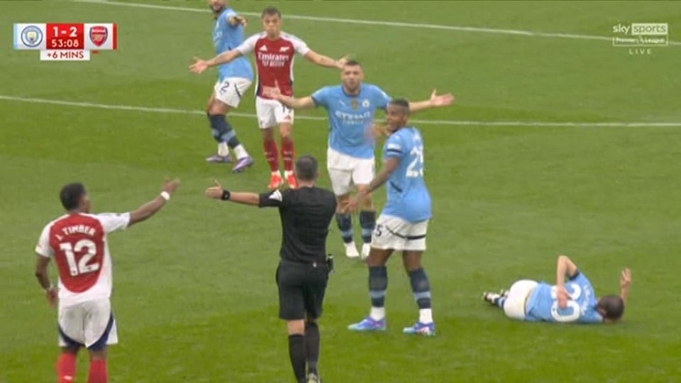 Trossard was shown a second yellow card during first half stoppage time