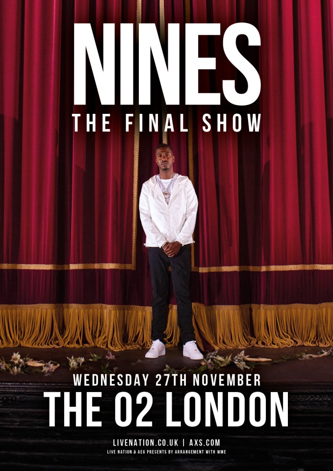 a poster for nines the final show at the 02 london