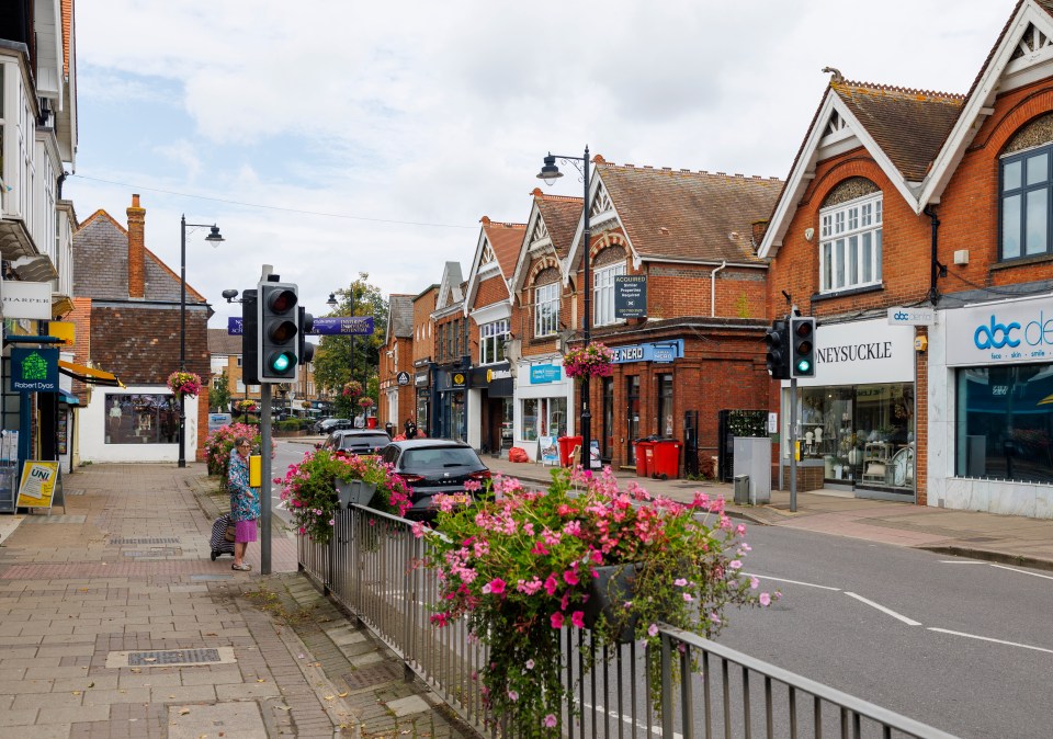 a row of shops with one that says abc on it