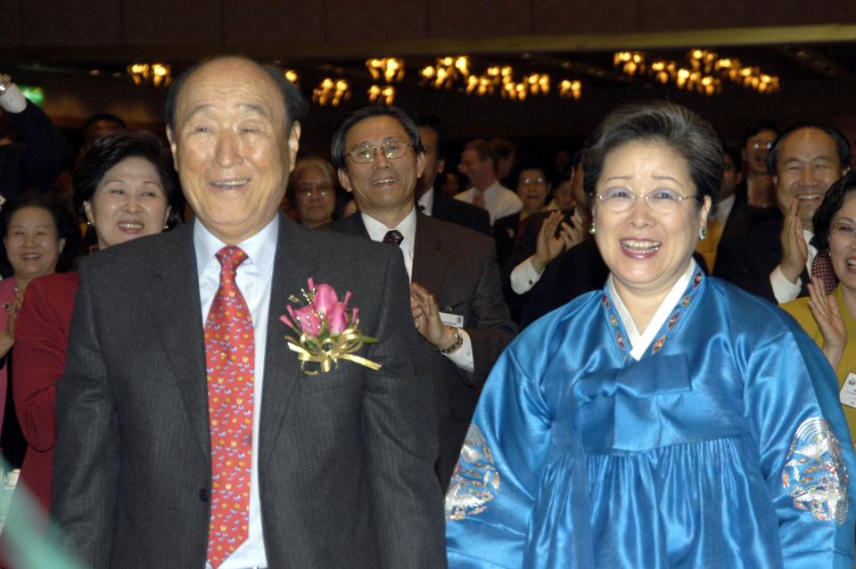 Rev. and Mrs. Sun Myung Moon, founders of the 'Moonies'