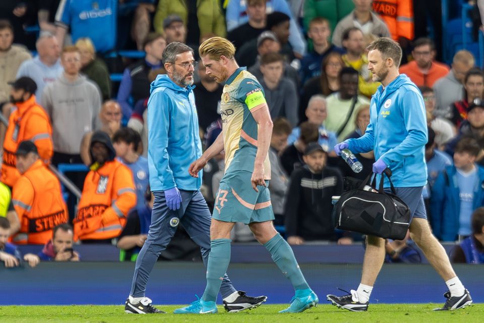 Kevin De Bruyne was hooked at half-time over an injury scare