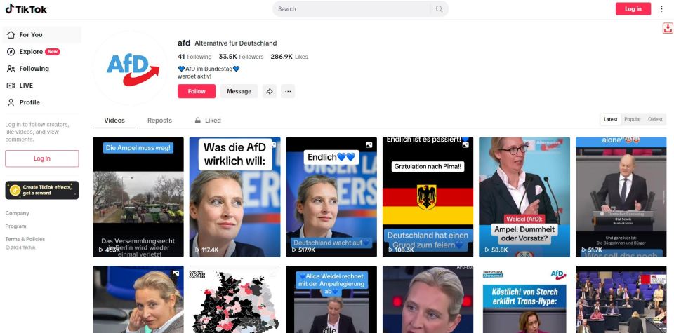 The AfD party’s slick TikTok videos