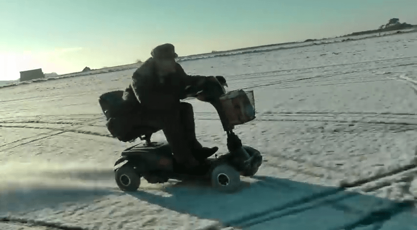 A whacky inventor has shown off his record-breaking mobility scooter