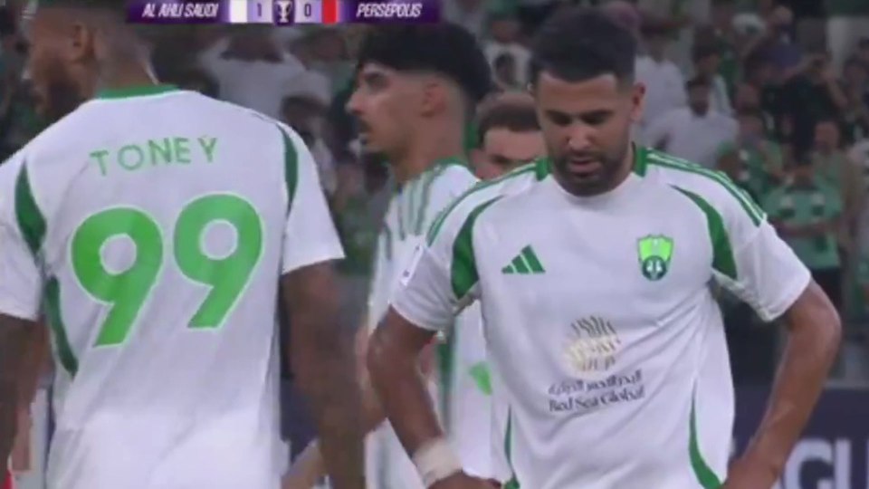 Riyad Mahrez refused to let Ivan Toney take a penalty for Al-Ahli against Persepolis