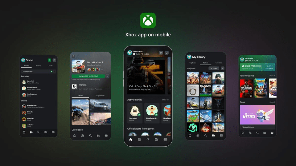 Xbox gave a sneak peek at what the app will look like