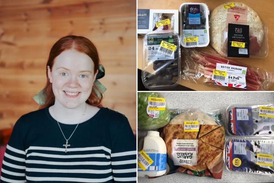 Eleanor Rose, 22, visits her local supermarket when yellow sticker discounts get added