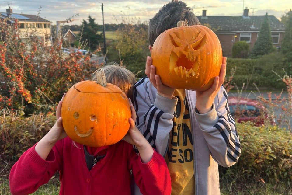 We carved pumpkins to test three different hacks for preserving them for Halloween