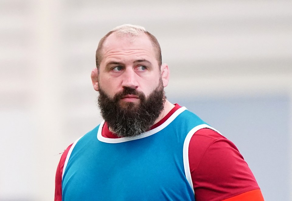 a man with a beard is wearing a blue vest