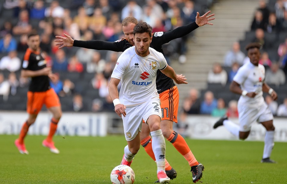 Baldock came through the youth set-up at MK Dons