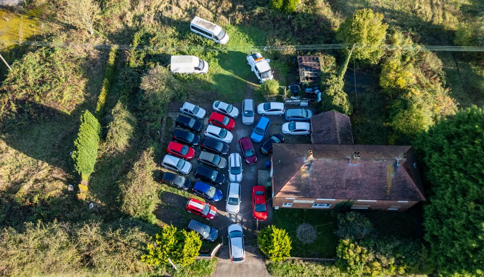 Andrew Smith has a collection of 33 Ford Fiestas on his property near Cheltenham