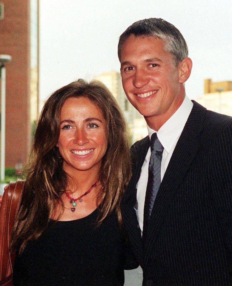 Gary Lineker with his first wife and the auntie of Jonty, Michelle, in 2000