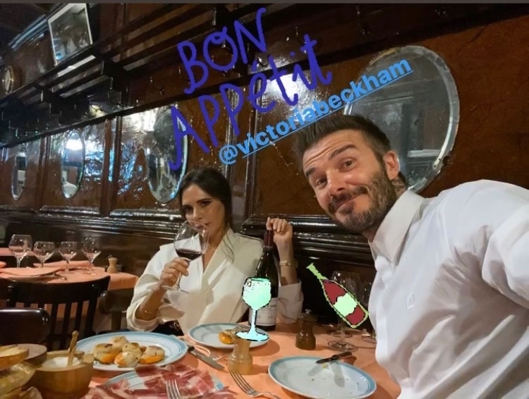 David Beckham has revealed wife Victoria Beckham's very healthy date night dinner