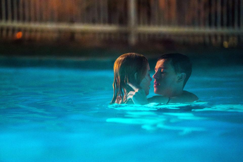 Nicole’s character, workaholic CEO Romy, gets erotic with Samuel in the pool