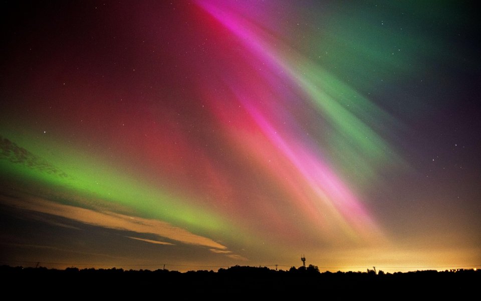 Northern Lights as seen over Nottinghamshire earlier this year