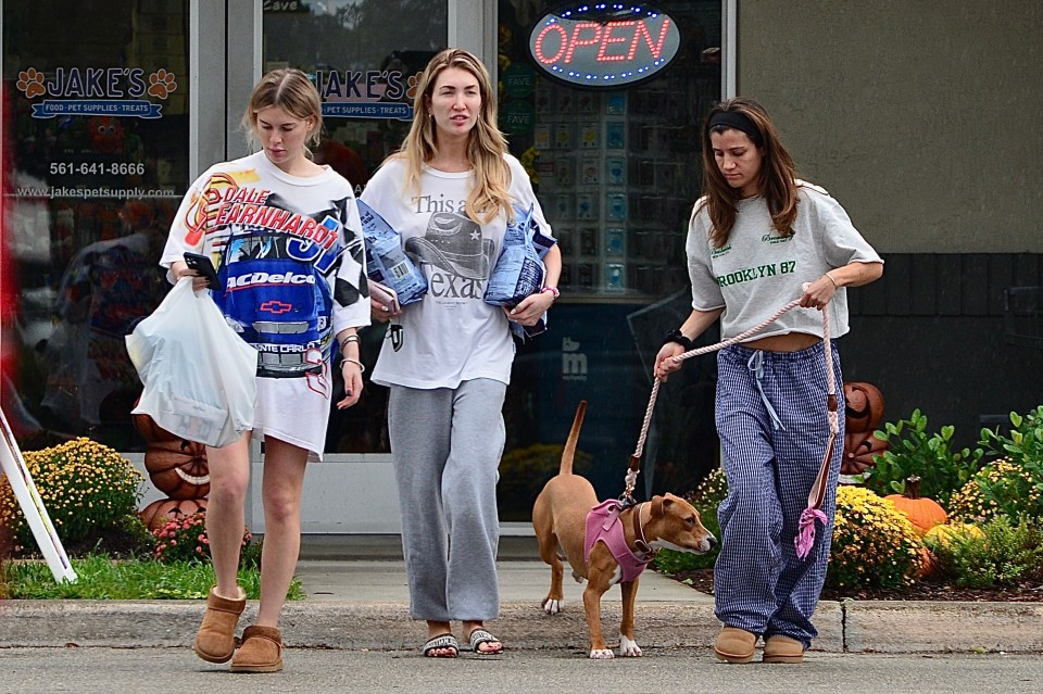 Liam's girlfriend Kate Cassidy (centre) seen for the first time since his death