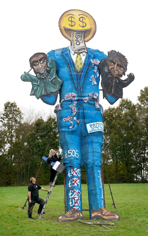 An effigy of Noel and Liam will go up in smoke on Guy Fawkes night in Edenbridge, Kent