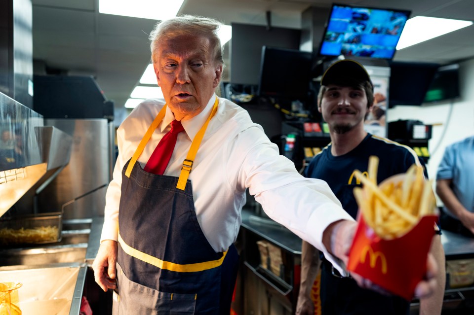 Donald Trump served up fries at McDonald's last week