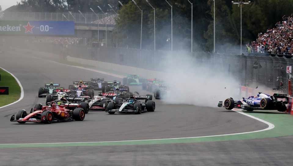 Yuki Tsunoda, as well as Alex Albon, crashed out on the first lap