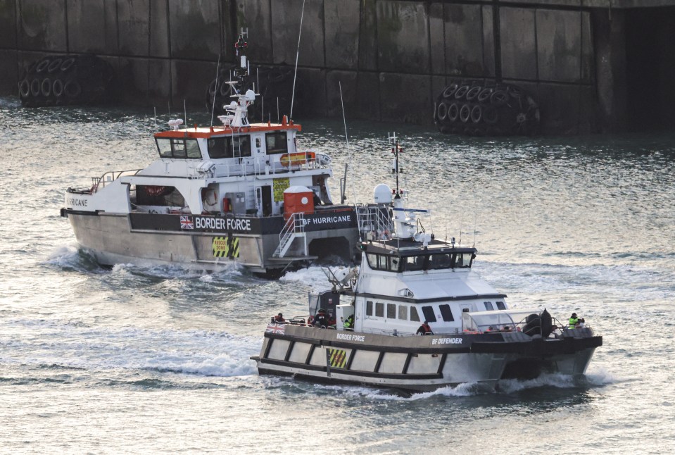 Rescue boats pictured earlier this month