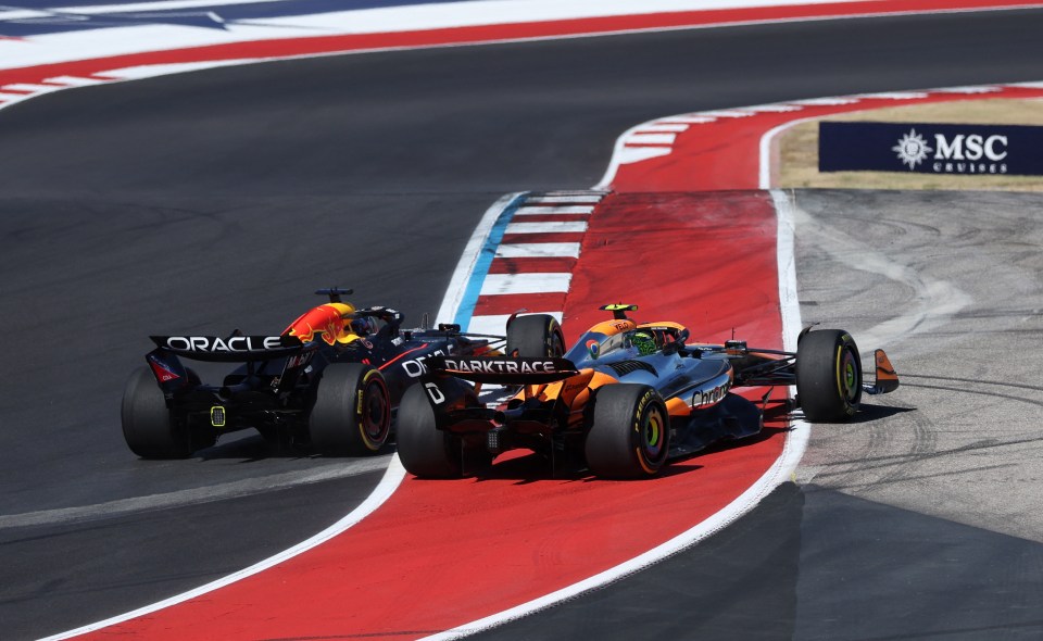 Verstappen and Norris had a fierce duel for third spot