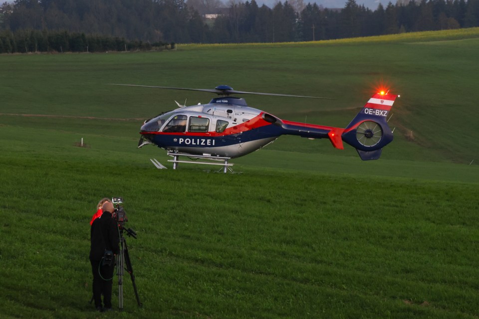 Police are using helicopters to search the woody landscape