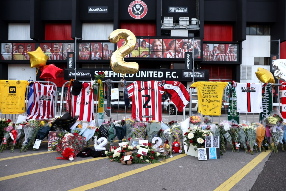 Sheffield United fans have left tributes outside Bramall Lane