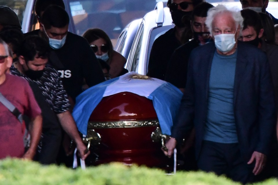 Maradona is currently buried at the Jardin Bella Vista cemetery in Buenos Aires