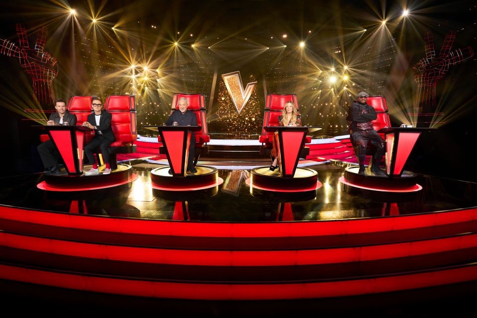   Tom Fletcher, Danny Jones, LeAnn Rimes, Will.i.am and Sir Tom Jones are The Voice UK judges