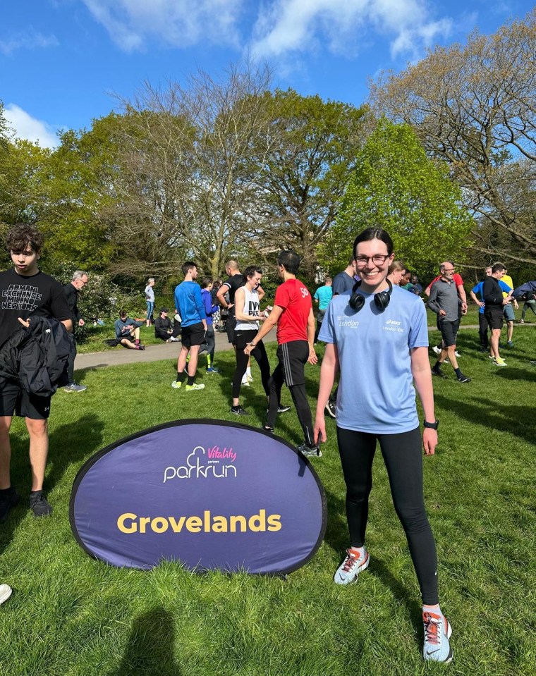 Alice, a self-proclaimed parkrun fanatic, stays active by burning calories while cleaning her flat