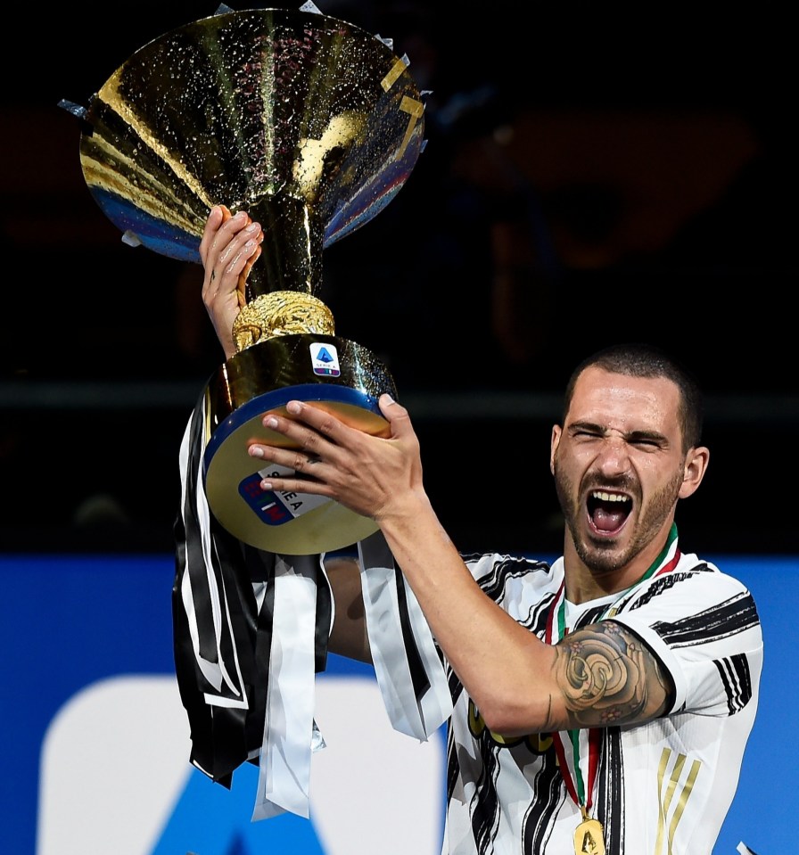 Bonucci won nine Serie A titles with Juventus