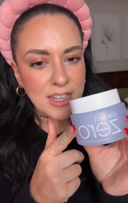 TikToker Krystal Yvette (pictured) swears by Clean It Zero Cleansing Balm