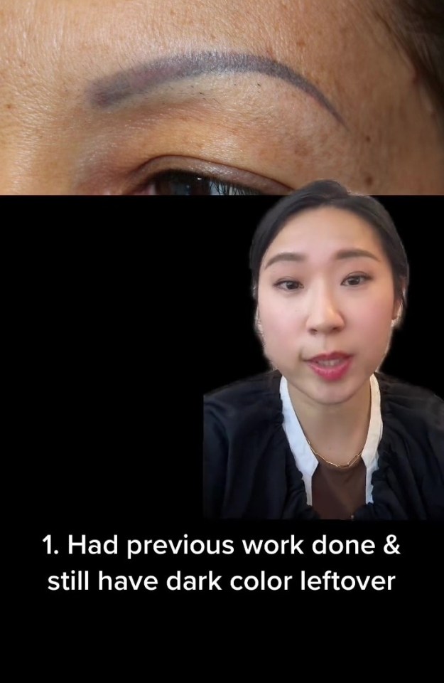 If you have colour from previous eyebrow work microblading can blur easily