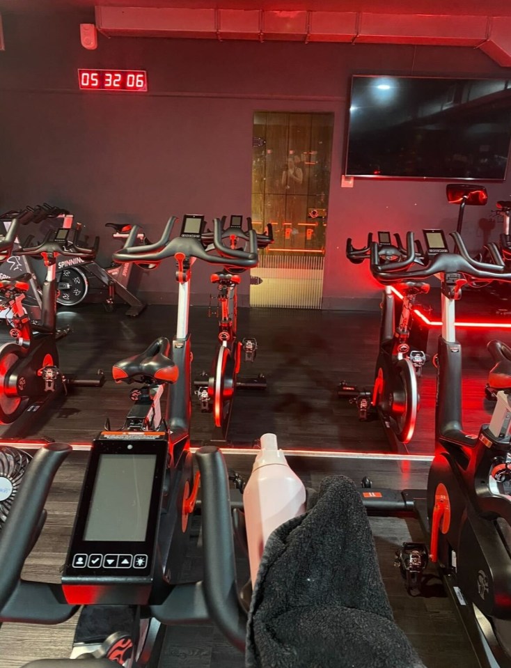 Vanessa enjoys a 'brutal' spin class on a Saturday morning (Credit: Vanessa Chalmers)