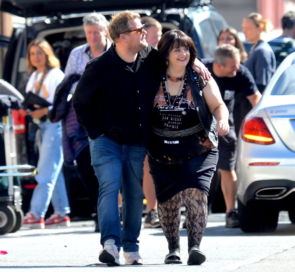 Smithy (James Corden) and Nessa (Ruth Jones) during the last Gavin and Stacey scenes