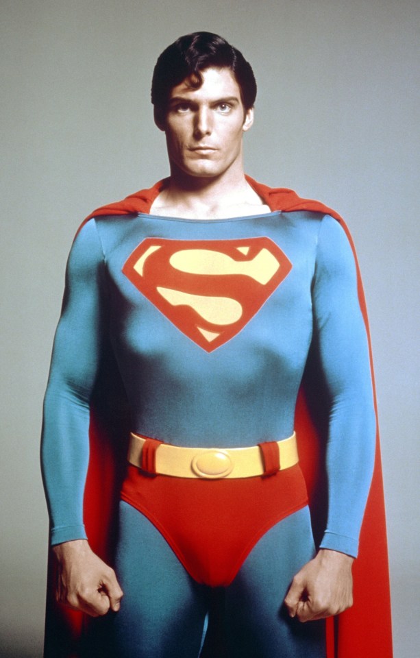 Christopher Reeve as Superman in the 1978 blockbuster - a role that some feared would end his career