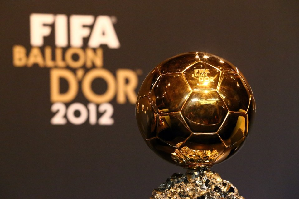 ZURICH, SWITZERLAND - JANUARY 07:  A general view of the Ballon d'Or trophy during the Press Conference with nominees for FIFA Ballon d'Or and World Coach of the Year for Men's Football at Congress House on January 7, 2013 in Zurich, Switzerland.  (Photo by Christof Koepsel/Getty Images)