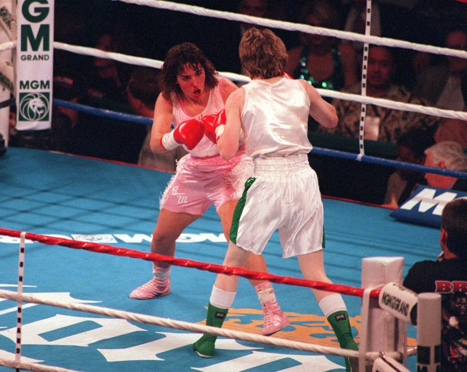 Christy in the ring in 1996