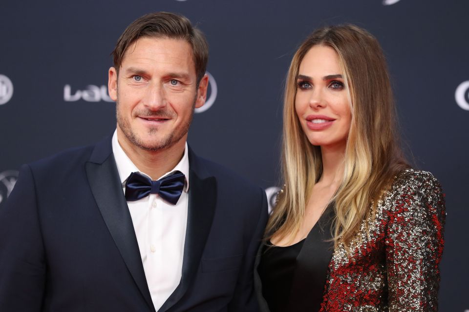 Francesco Totti and his ex-wife Ilary Blasi in 2018