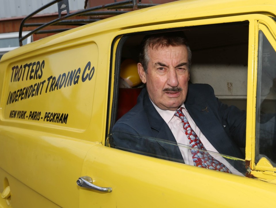 Nelson Mandela House, Southfield Road, Southam, Warwickshire. Mask-arade are opening their new distribution hub next to its current hq with an Only Fools and Horses theme. Boycie aka John Challis will be performing the official ceremony...Boycie aka John Challis poses in the all too familiar Reliant three wheeler.