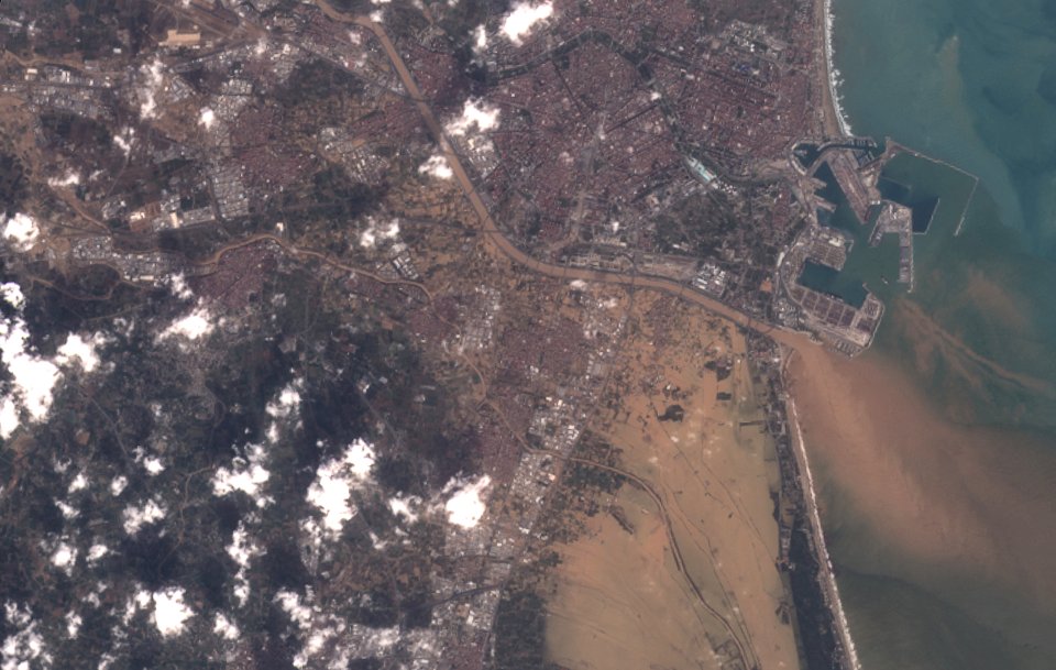 A Satellite image shows the flooding across Valencia