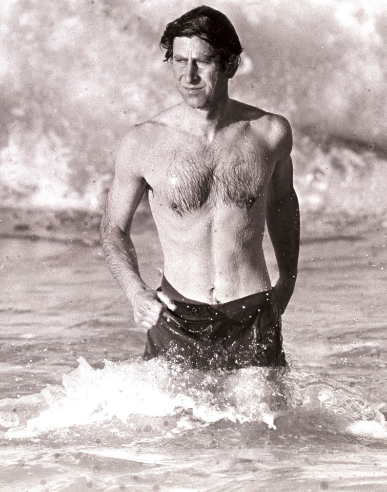 1981: Charles shows off his beach body at Bondi