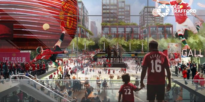 Manchester United have released pics of what the regeneration could look like