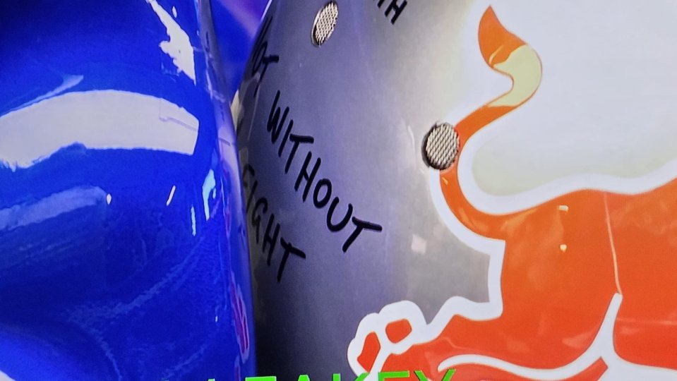 Ricciardo had a handwritten message of 'Not without a fight' on his helmet at the Spanish GP