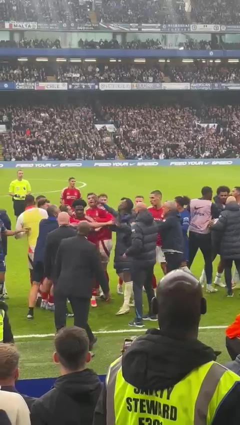 Jackson could be seen raising his hand during the scuffle