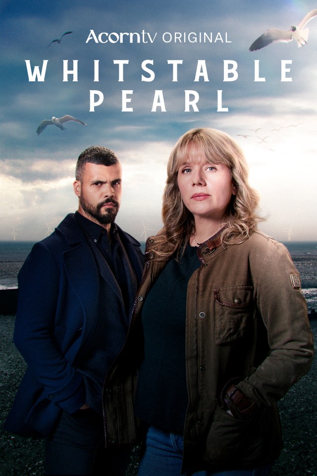 a poster for whitstable pearl shows a man and a woman