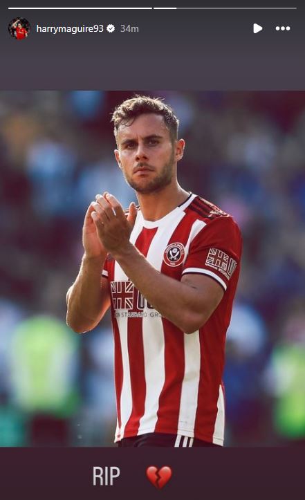 Harry Maguire was among those to pay tribute to the defender