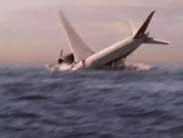 A computerised reenactment shows MH370 crashing into the Southern Indian Ocean as part of a documentary