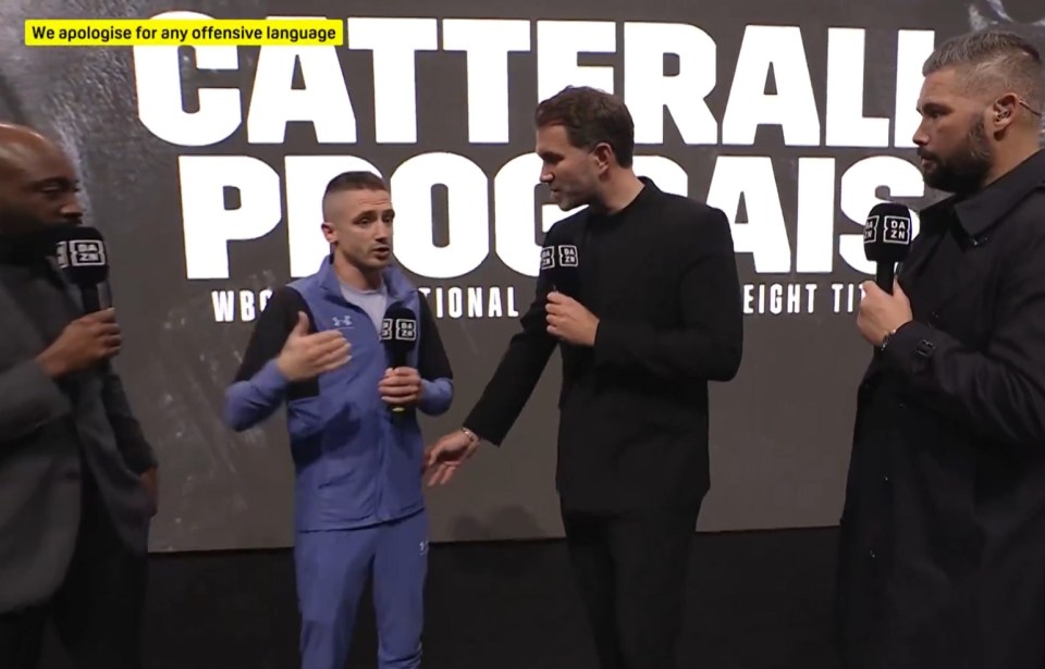 Eddie Hearn tried to step in and warn Bellotti as DAZN apologised