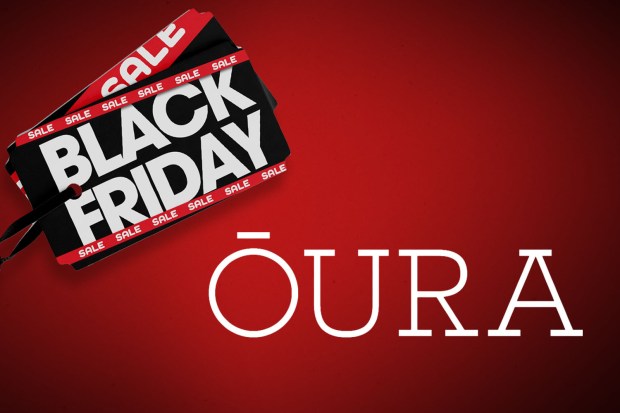 a black friday sale tag on a red background